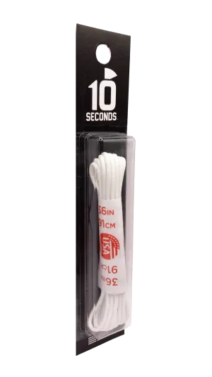 10 Seconds ® Waxed Golf Laces | White