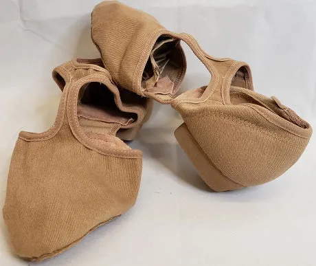 1"  Grecian Stretch Canvas -- Elasto-Split Teaching Shoes -- Tan