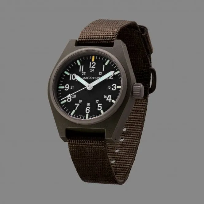 34mm Sage Green General Purpose Quartz MaraGlo (GPQ) Ballistic Nylon Watch