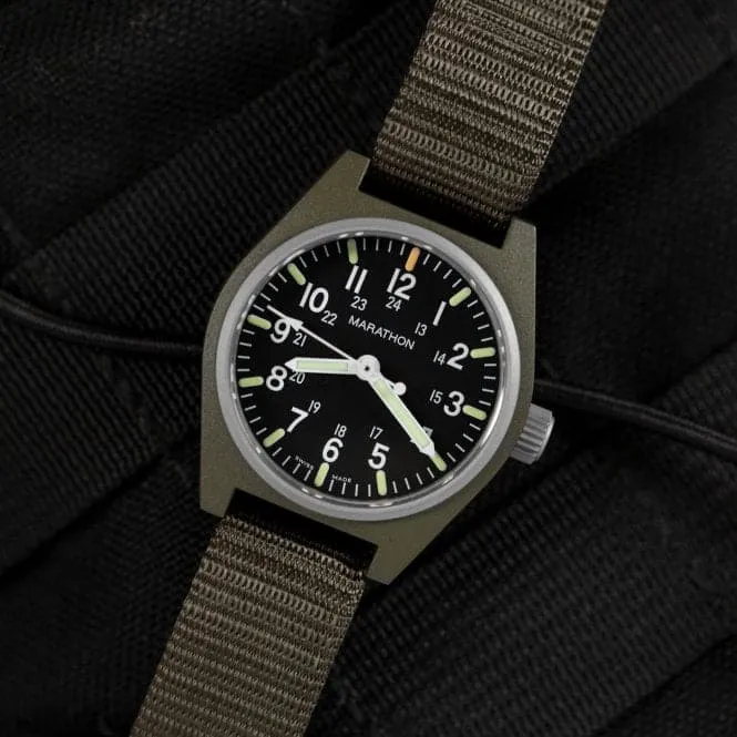 34mm Sage Green General Purpose Quartz MaraGlo (GPQ) Ballistic Nylon Watch