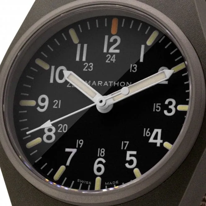 34mm Sage Green General Purpose Quartz MaraGlo (GPQ) Ballistic Nylon Watch