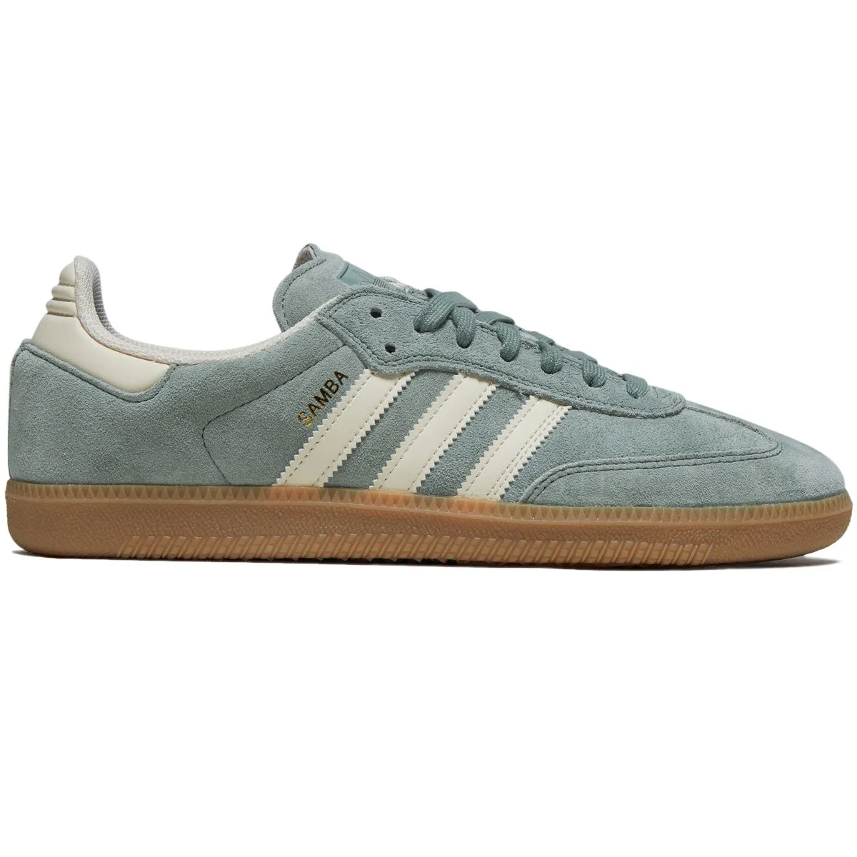 Adidas Samba Adv Shoes - Silver Green/Wonder Wheat/Gold Metallic