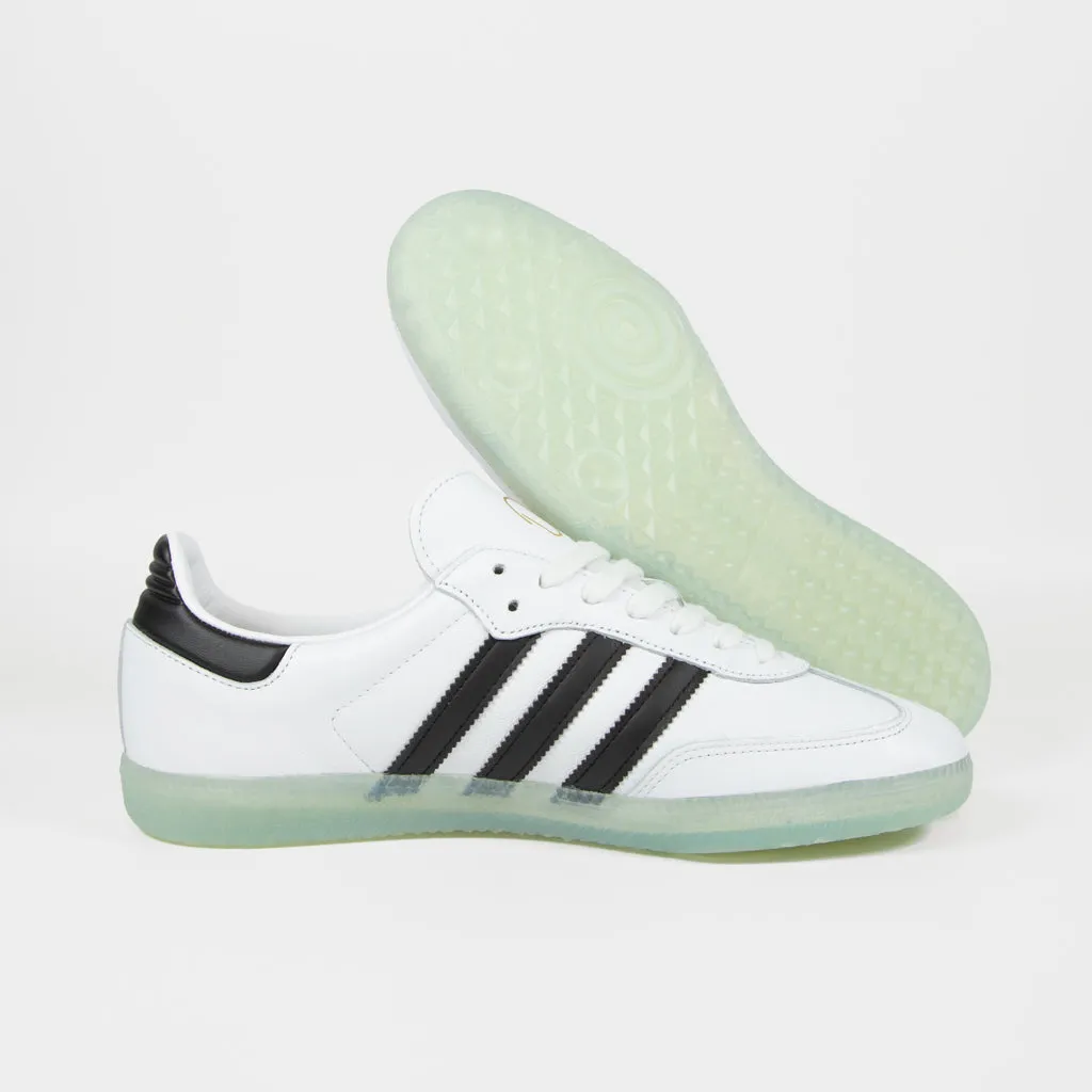 Adidas Skateboarding - Dill Samba Shoes - Footwear White / Core Black / Gold Metallic