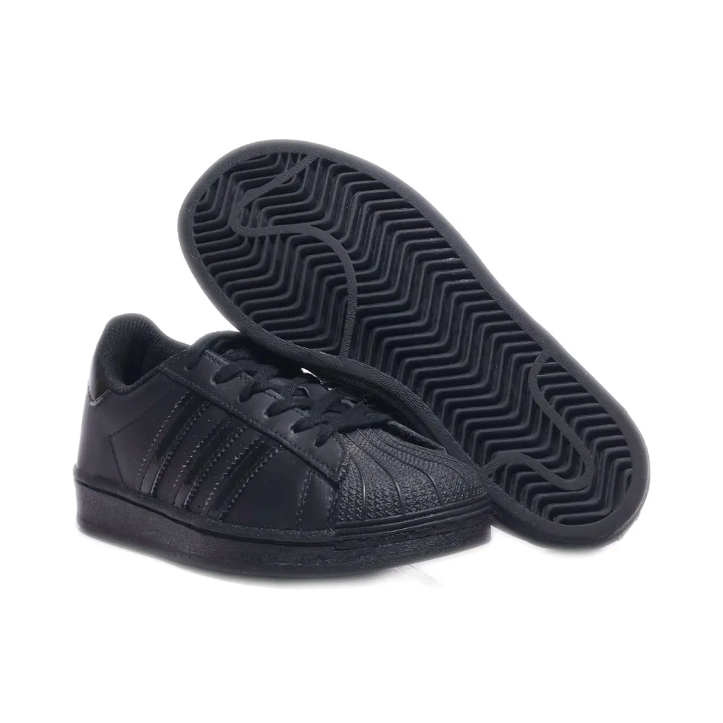 Adidas Super Star Sneakers Leather Black Colour For Kids