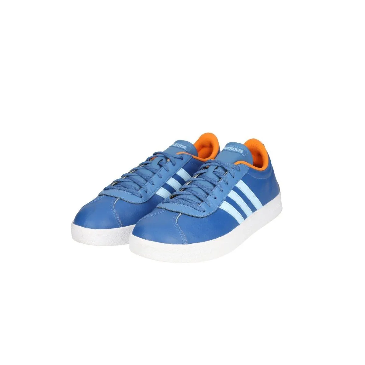 Adidas Vl Court 2.0 Low-Top Sneakers Fabric Blue Colour For Men