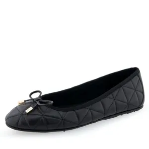 Aerosoles Women's PIA Ballet Flat, Black Quilted Leather, 9.5