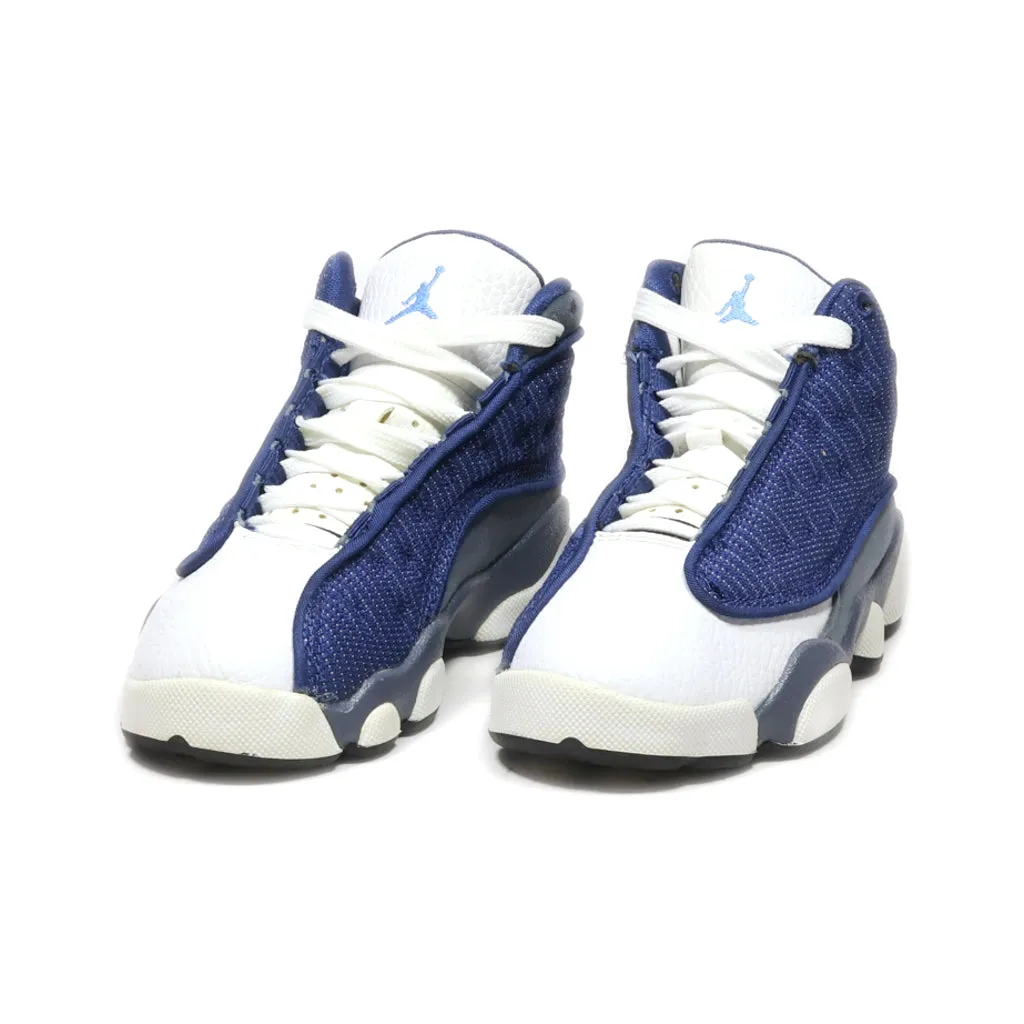 Air Jordan 13 Flint Sneakers Leather Blue Colour For Kids