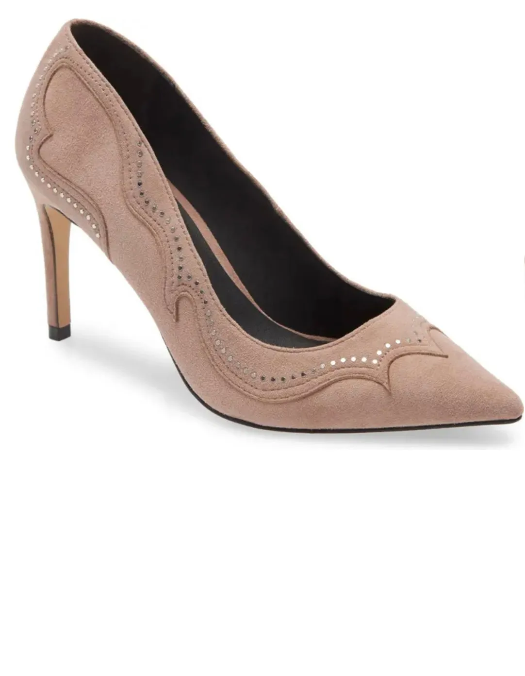 AllSaints Blush Zehra Studded Pump. Size 9. Black