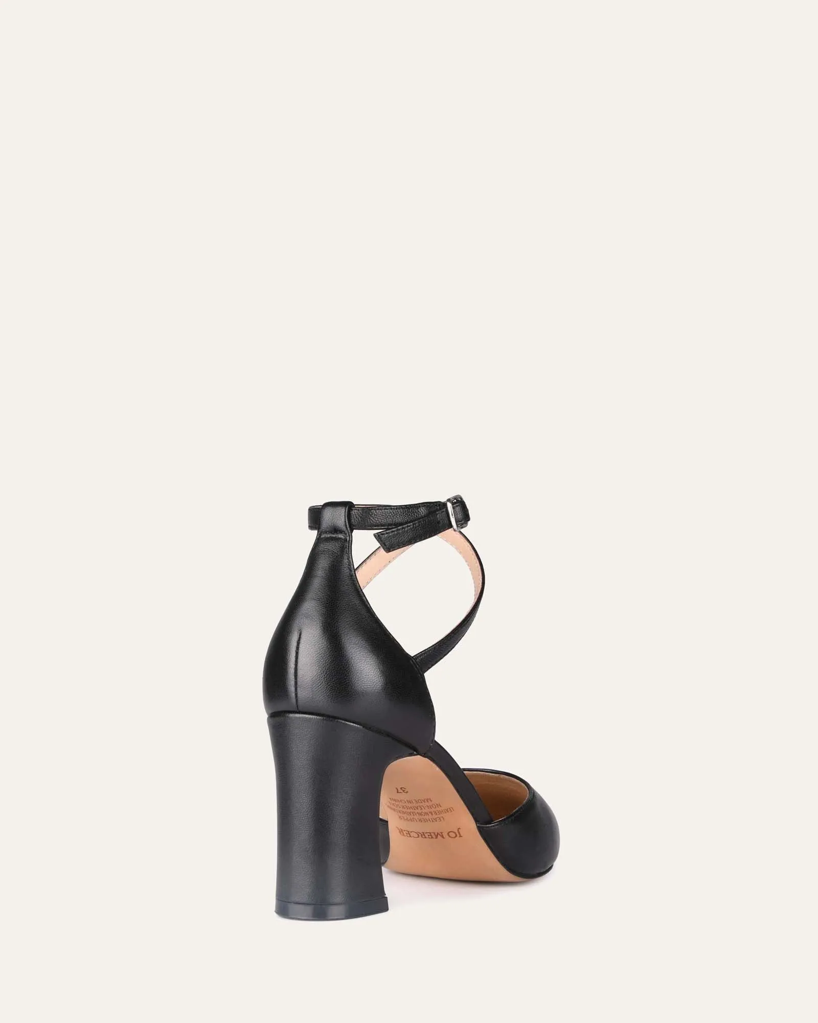 ALMA MID HEELS BLACK LEATHER