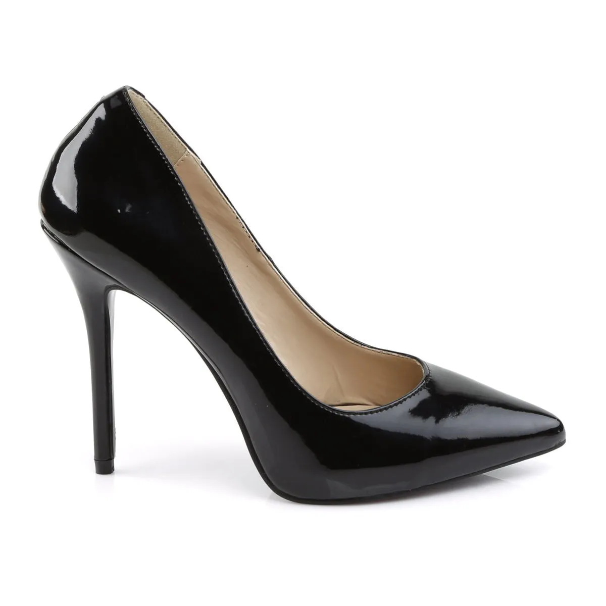 Amuse 20 Classic Pump with 5 inch heel - Black Patent