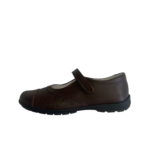 Andanines Eco Marron Leather Criss-Cross