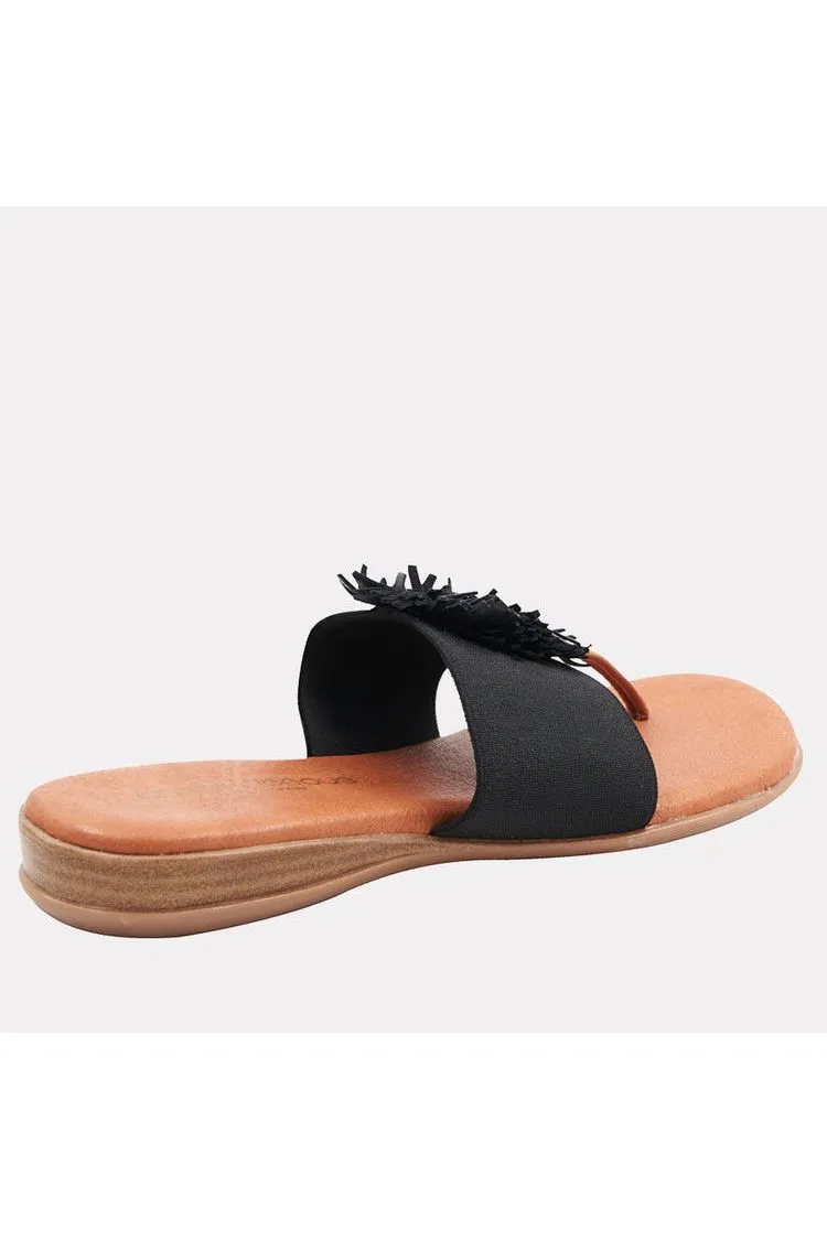 André Assous Novalee Featherweights ™  Pompom Flip Flop Sandals | Black Elastic