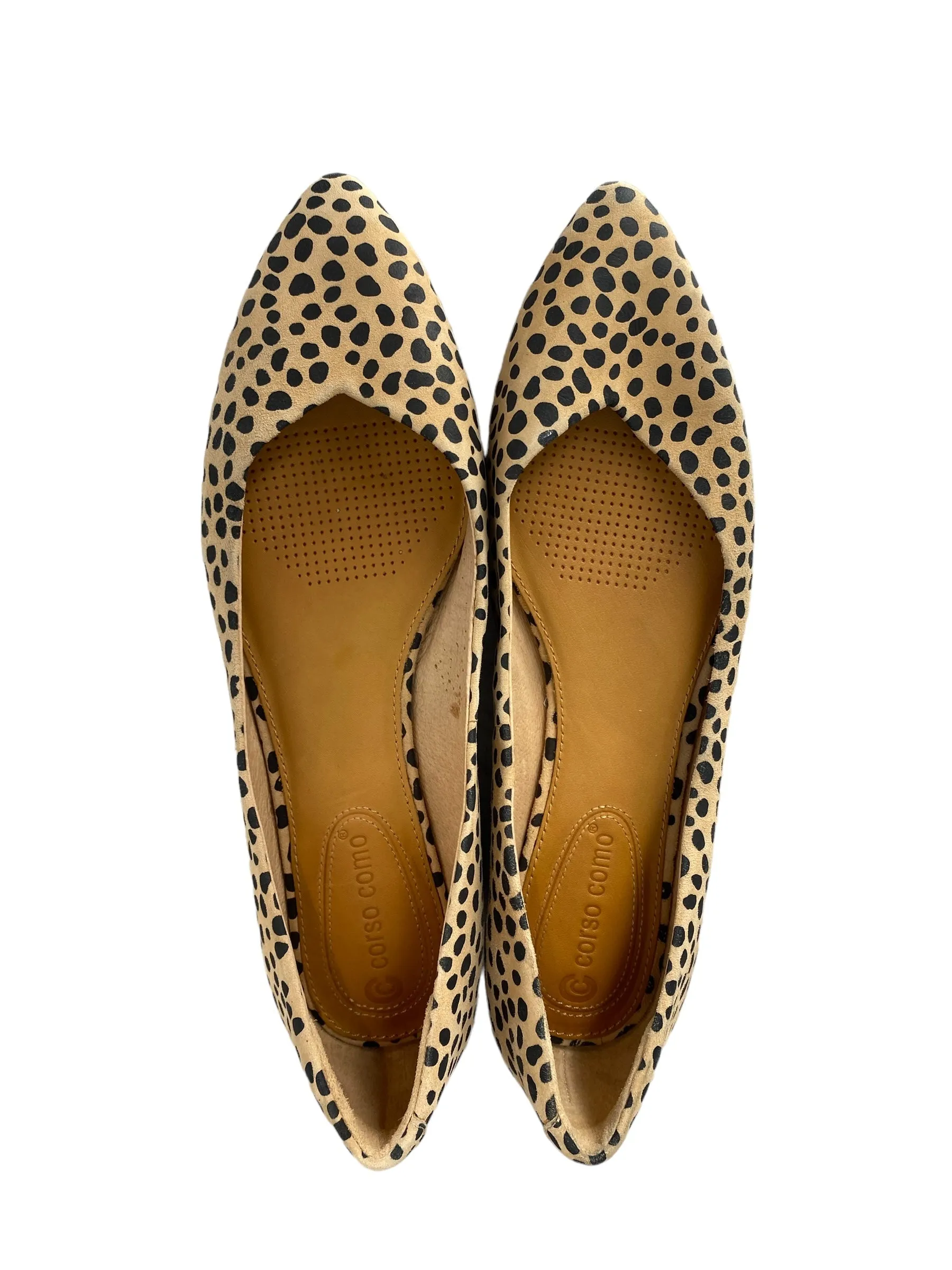 Animal Print Shoes Flats Corso Como, Size 8