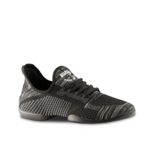 Anna Kern: Talaria Dance Sneaker | Black & Grey | 0.3" Rubber Split Sole