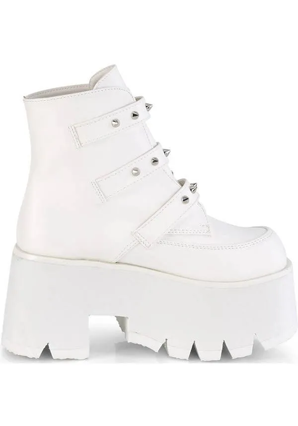 ASHES-55 [White] | PLATFORM BOOTS [PREORDER]