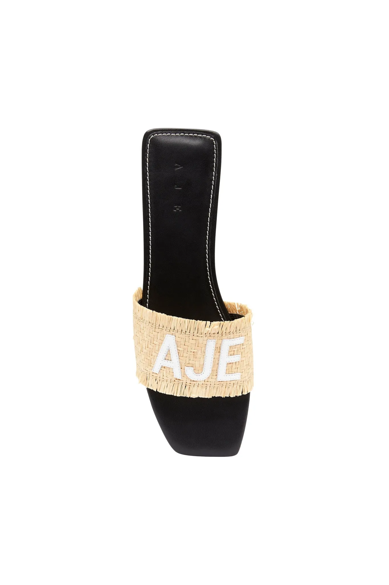 Aurora Raffia Logo Flat Sandal