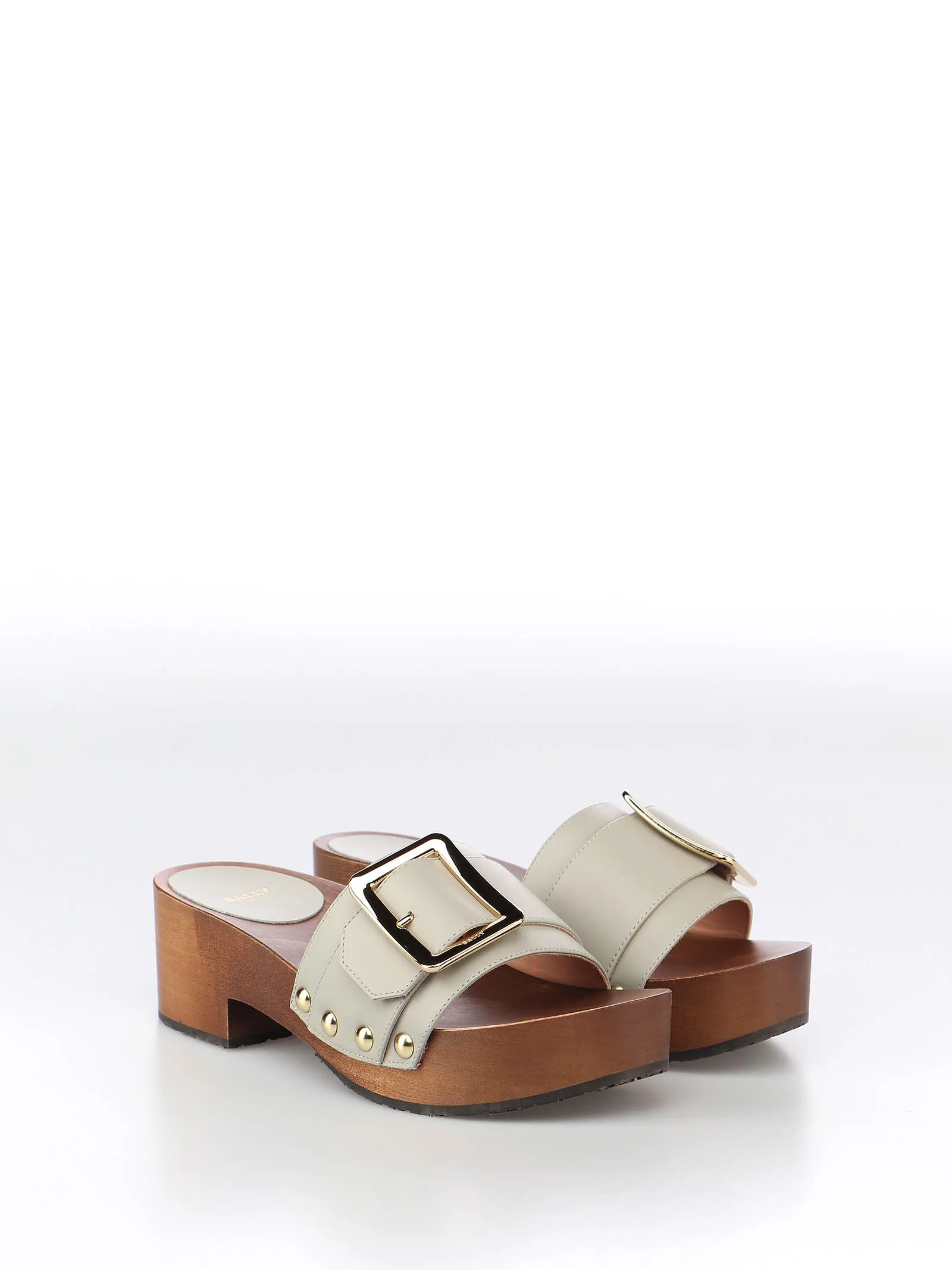 Bally Platform Studded Block Heel Sandals