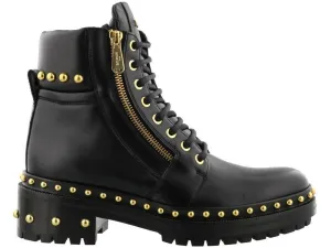 Balmain Studded Leather Army Boots