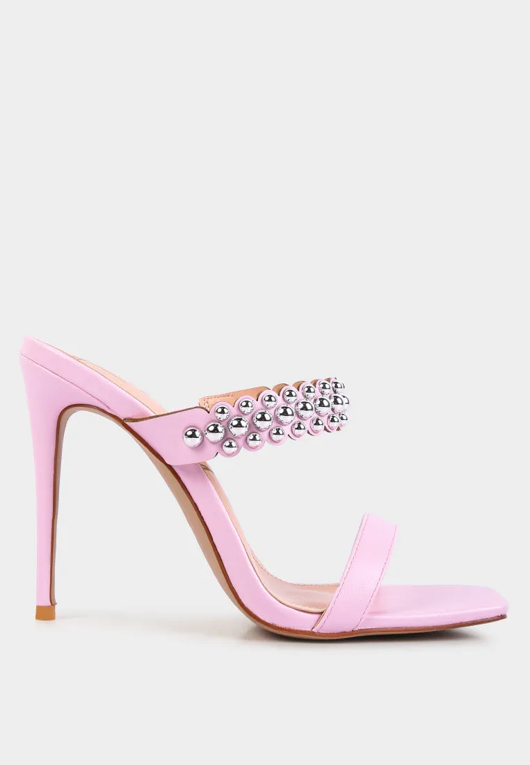 bandy stieletto heel metal stud sandals by London Rag