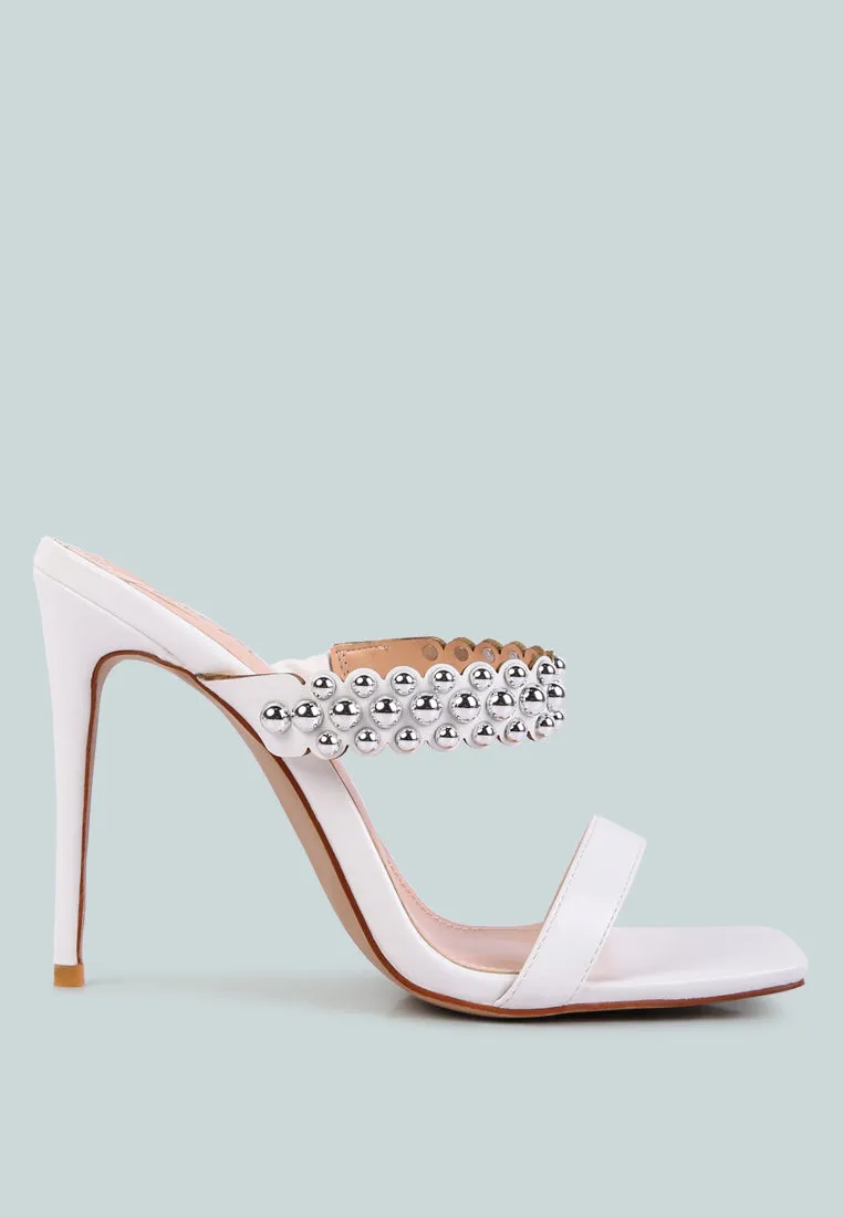 bandy stieletto heel metal stud sandals by London Rag