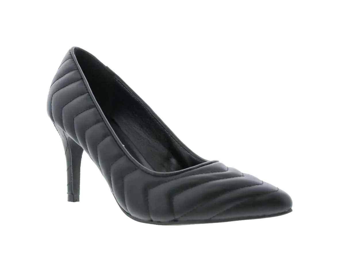 Bellini Ames Women Dress Pump Shoes In Black Smooth