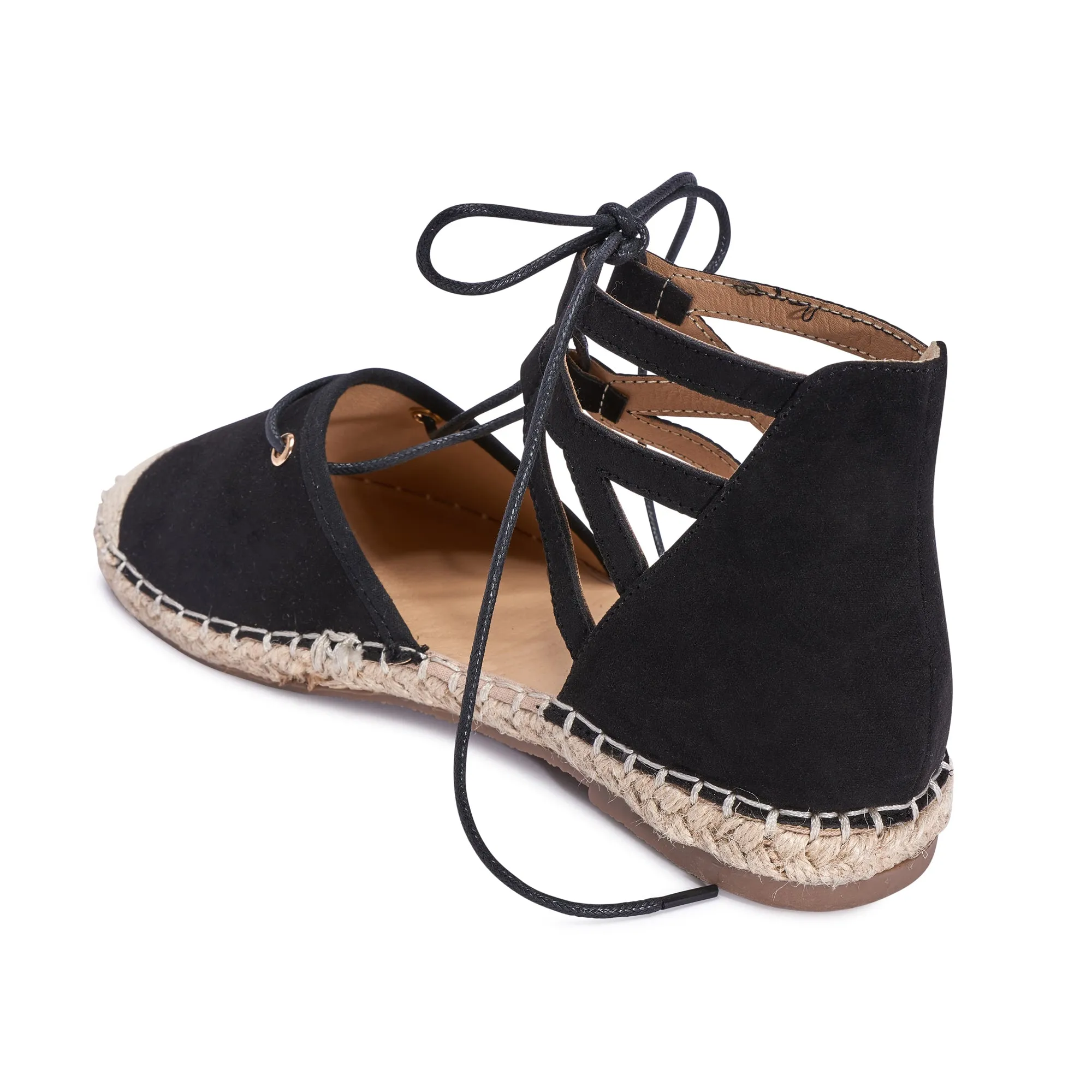 Black Lace Up Espadrilles