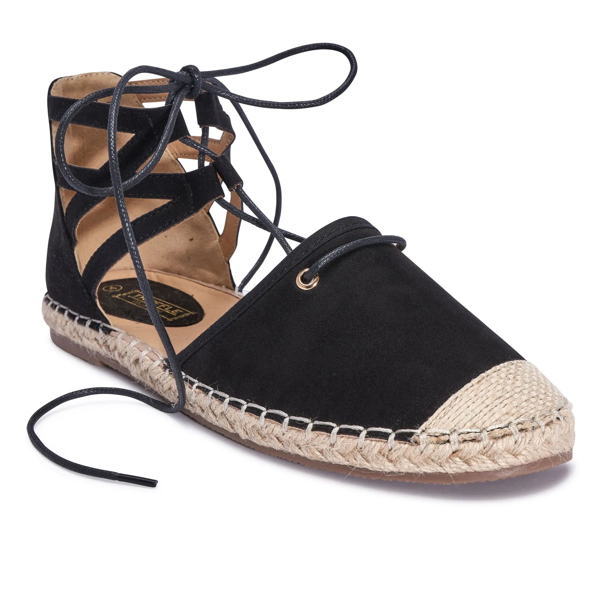 Black Lace Up Espadrilles