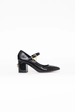 Black Ringstud Mary Jane Pump