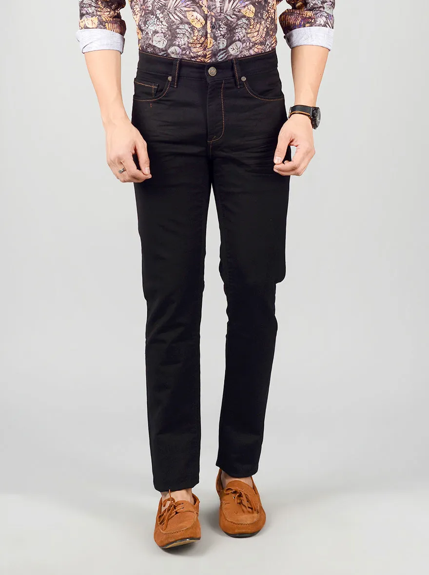 Blue Solid Slim Fit Jeans | JadeBlue