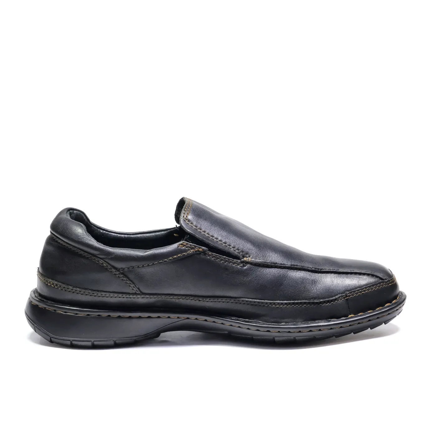 Born Formal Slip Ons Leather Black Colour For Men