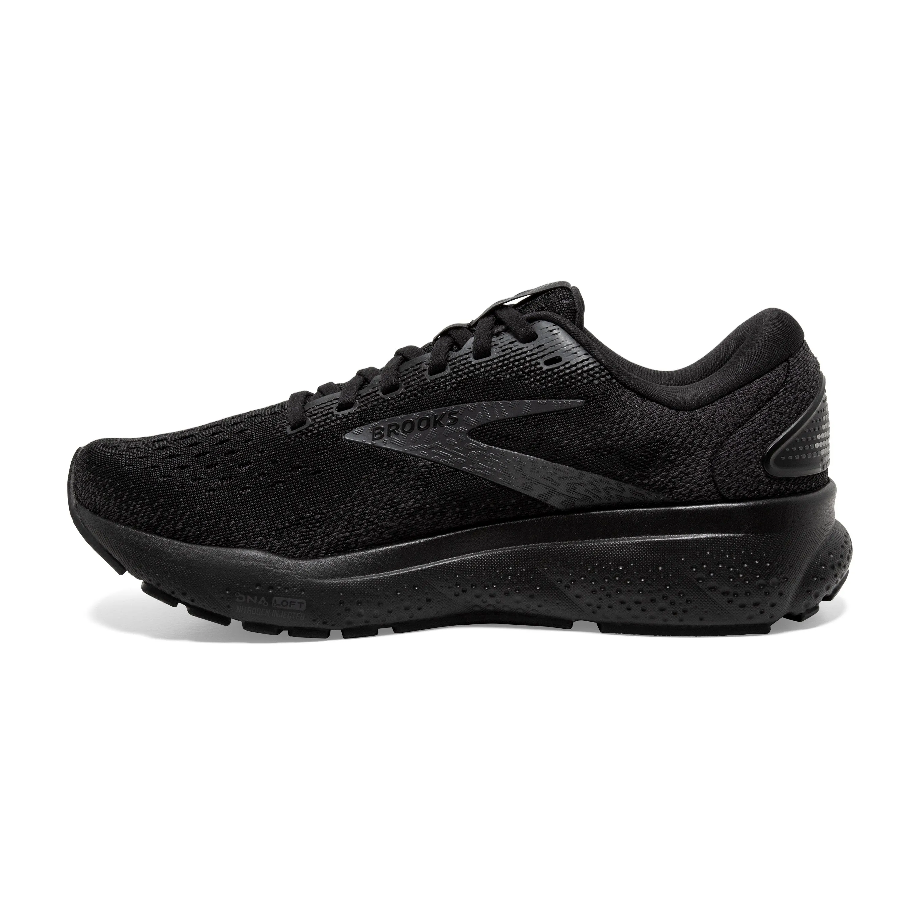 Brooks Womens Trainer Ghost 16 Black/Black/Ebony