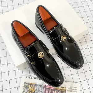 Business Leather Slip On Men Shoes