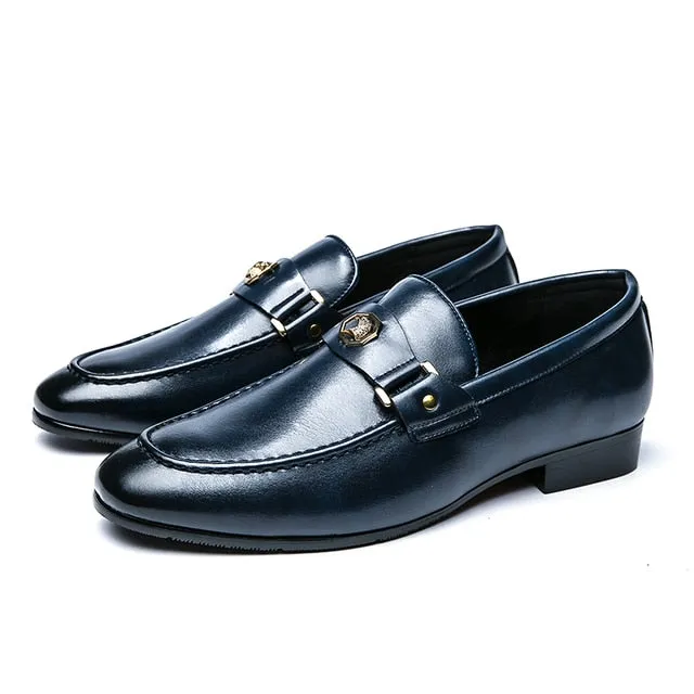 Business Leather Slip On Men Shoes