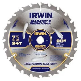 C3 Marathon Circular Saw Blade, Carbide Tipped, 24-TPI, 7-1/4-In.