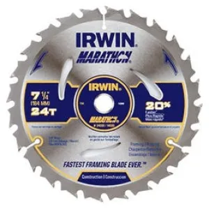 C3 Marathon Circular Saw Blade, Carbide Tipped, 24-TPI, 7-1/4-In.