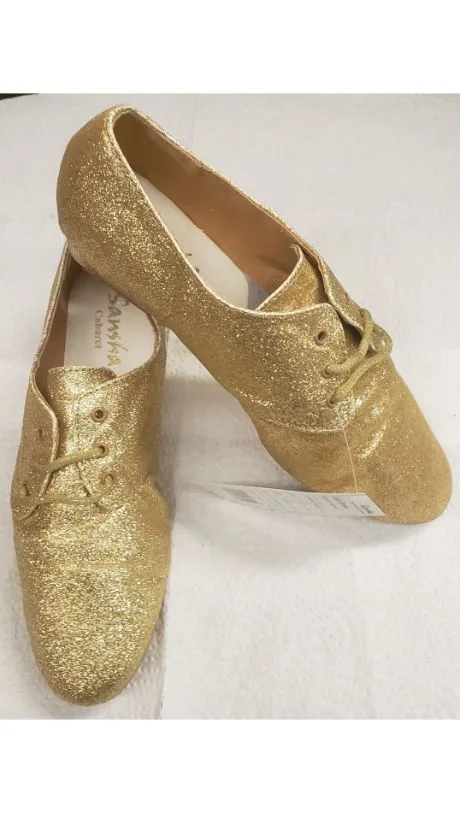 Cabaret -- Performance Salsa Shoe -- Gold Glitter