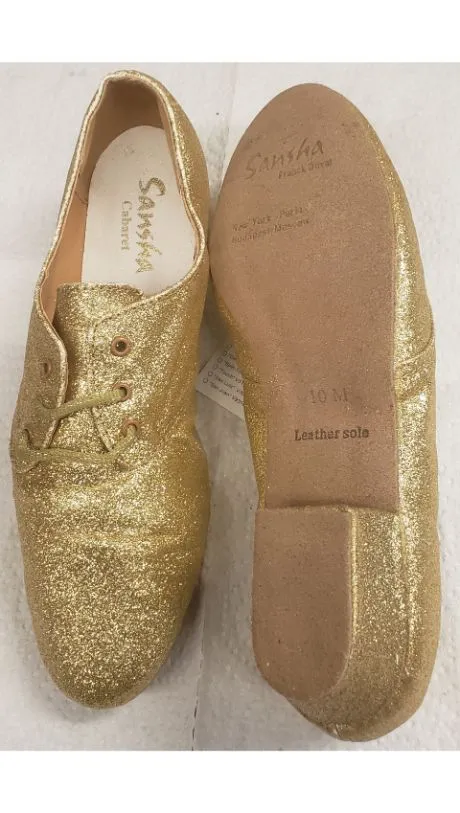 Cabaret -- Performance Salsa Shoe -- Gold Glitter