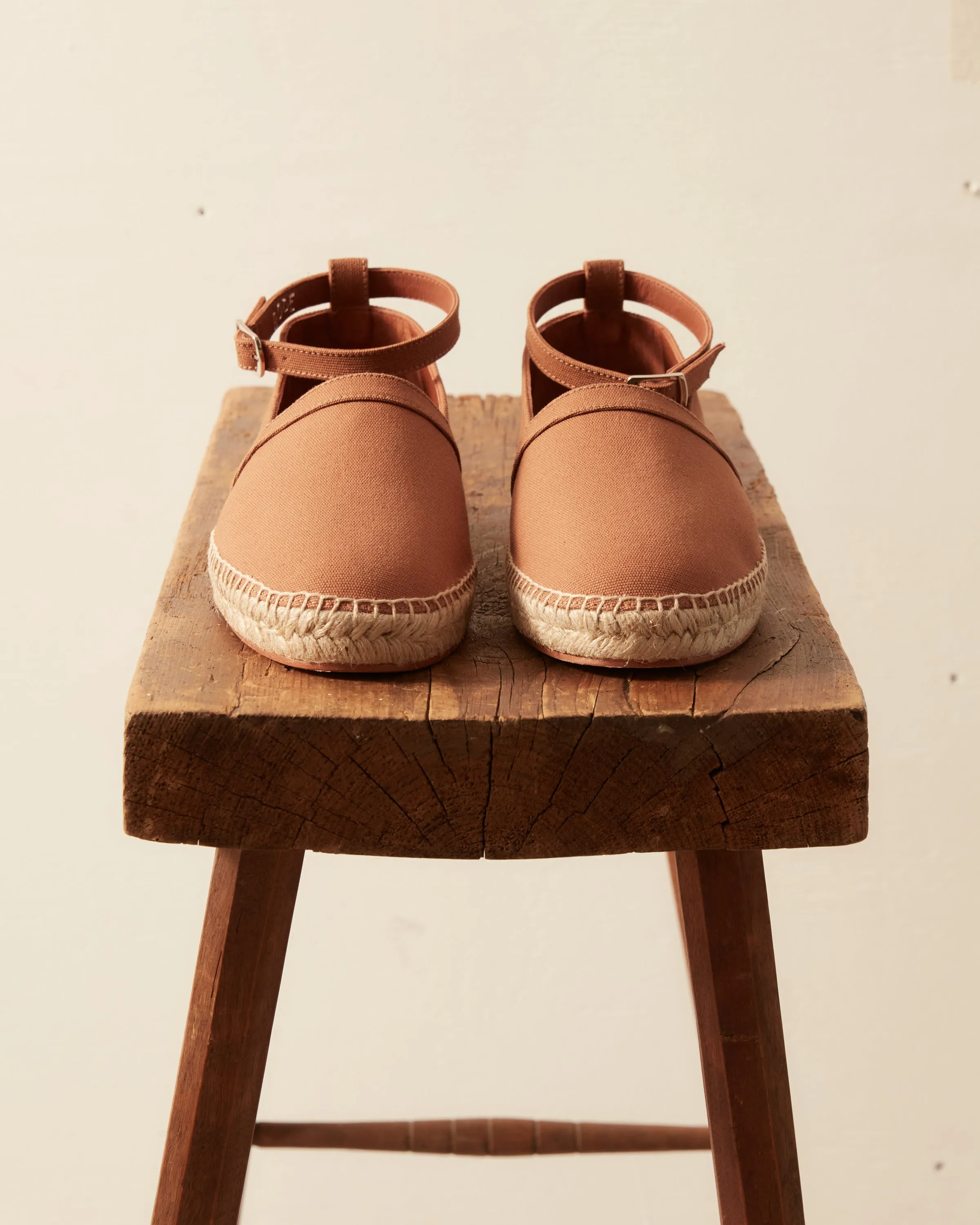 Canvas Slip-On Espadrilles - Brown