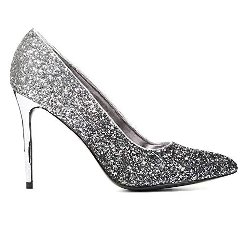 Carlos by Carlos Santana Women's Posy Pointed Toe Pump, Black Glitter (Women)