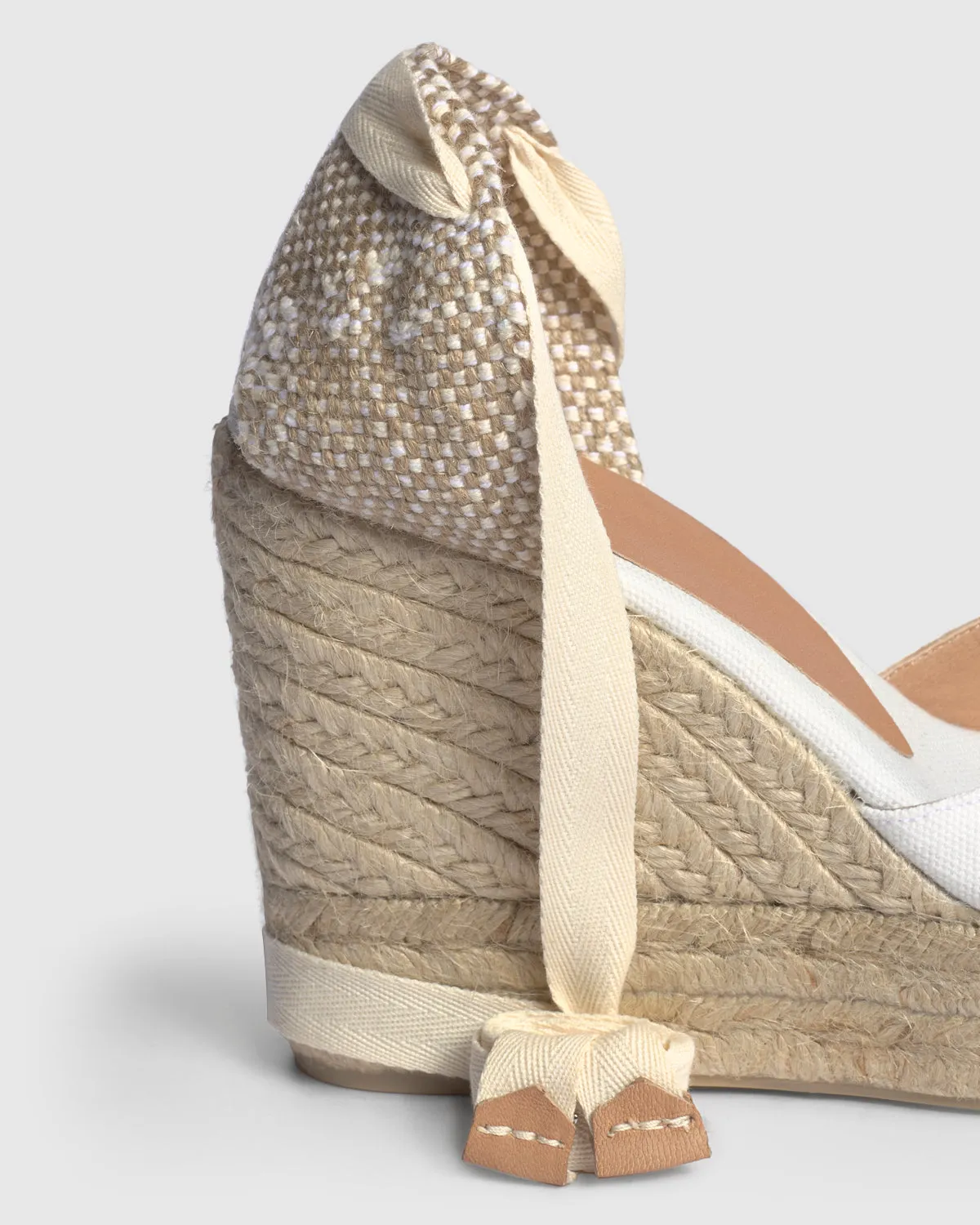 Castaner Carina 8ED White Platform Wedge Espadrilles