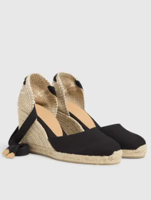 Castaner CARINA/8 Black Espadrille Wedges 020962 100