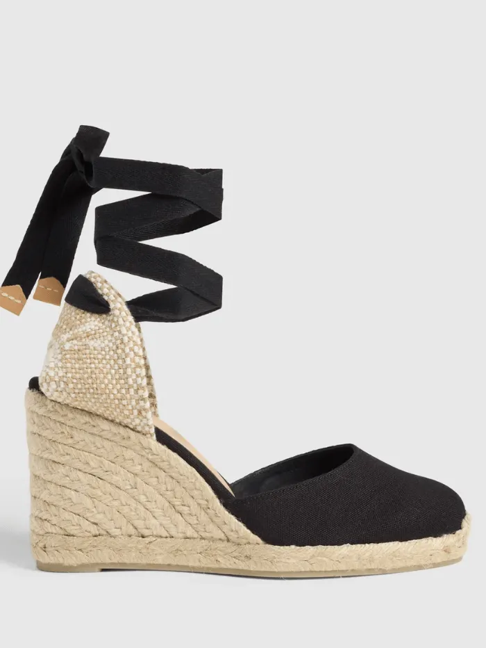 Castaner CARINA/8 Black Espadrille Wedges 020962 100