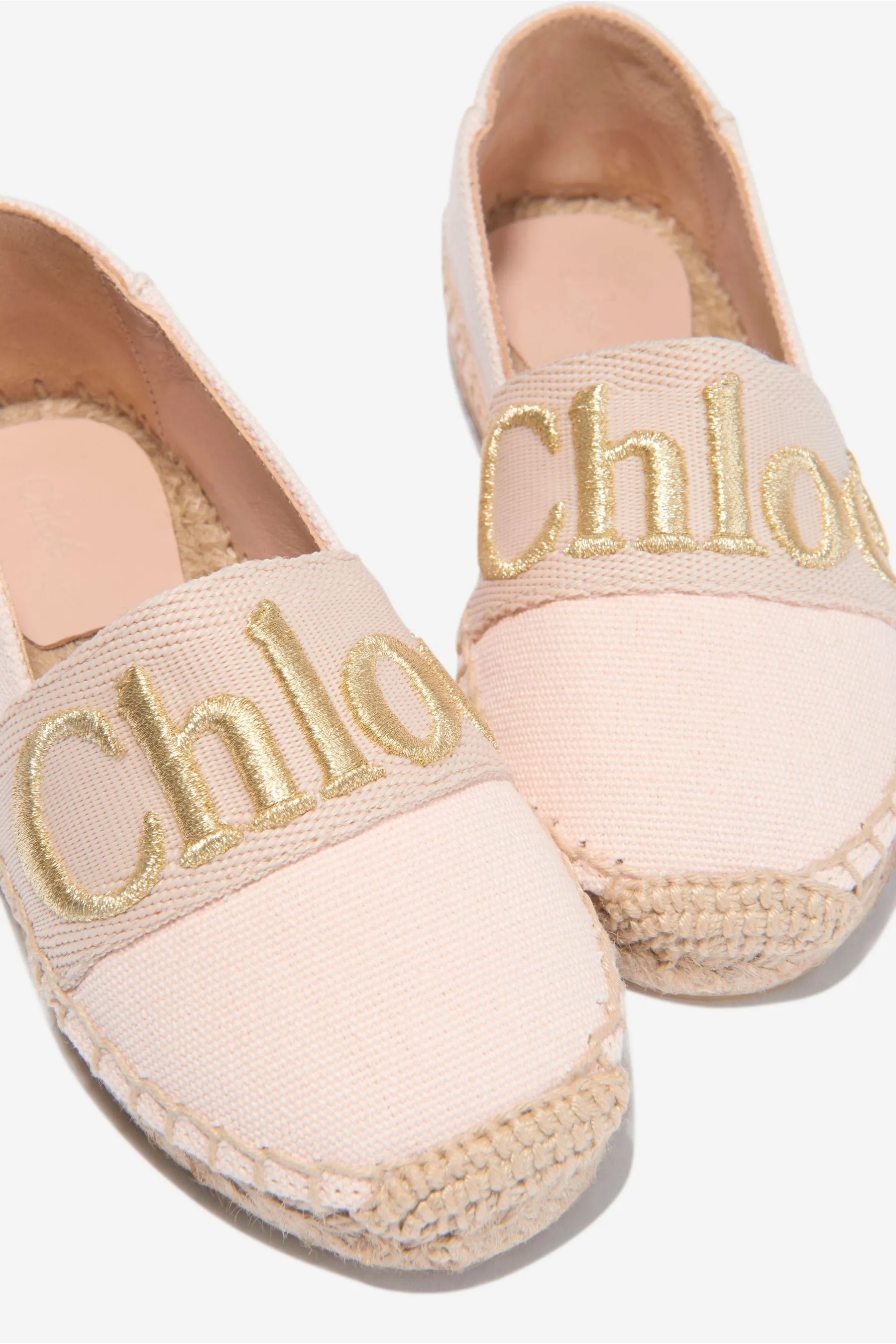 Chloé Girls Cotton Canvas Espadrilles