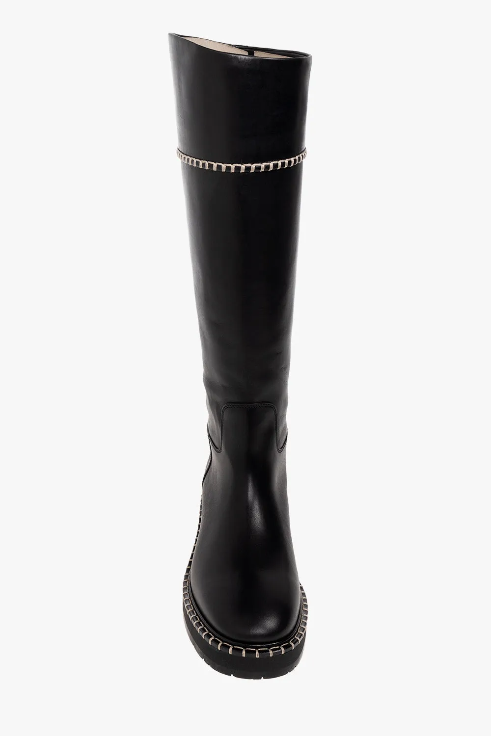 Chloé New Noua Women's Studded Riding Boots Shoes In Black