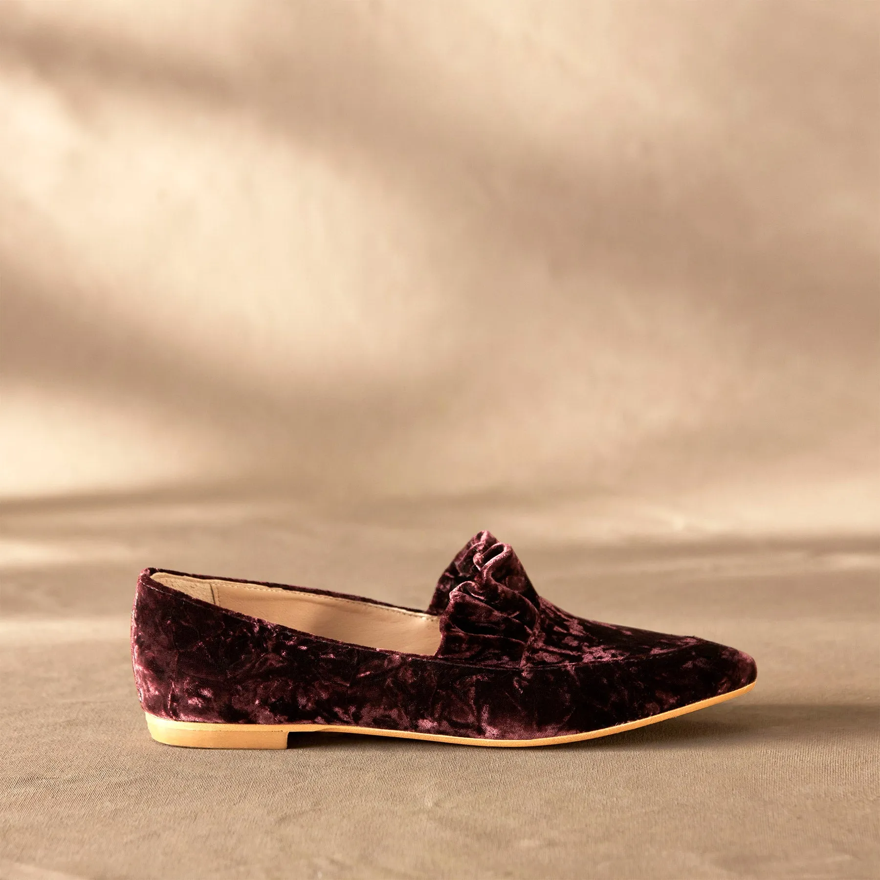 Chrystal Velvet Flats