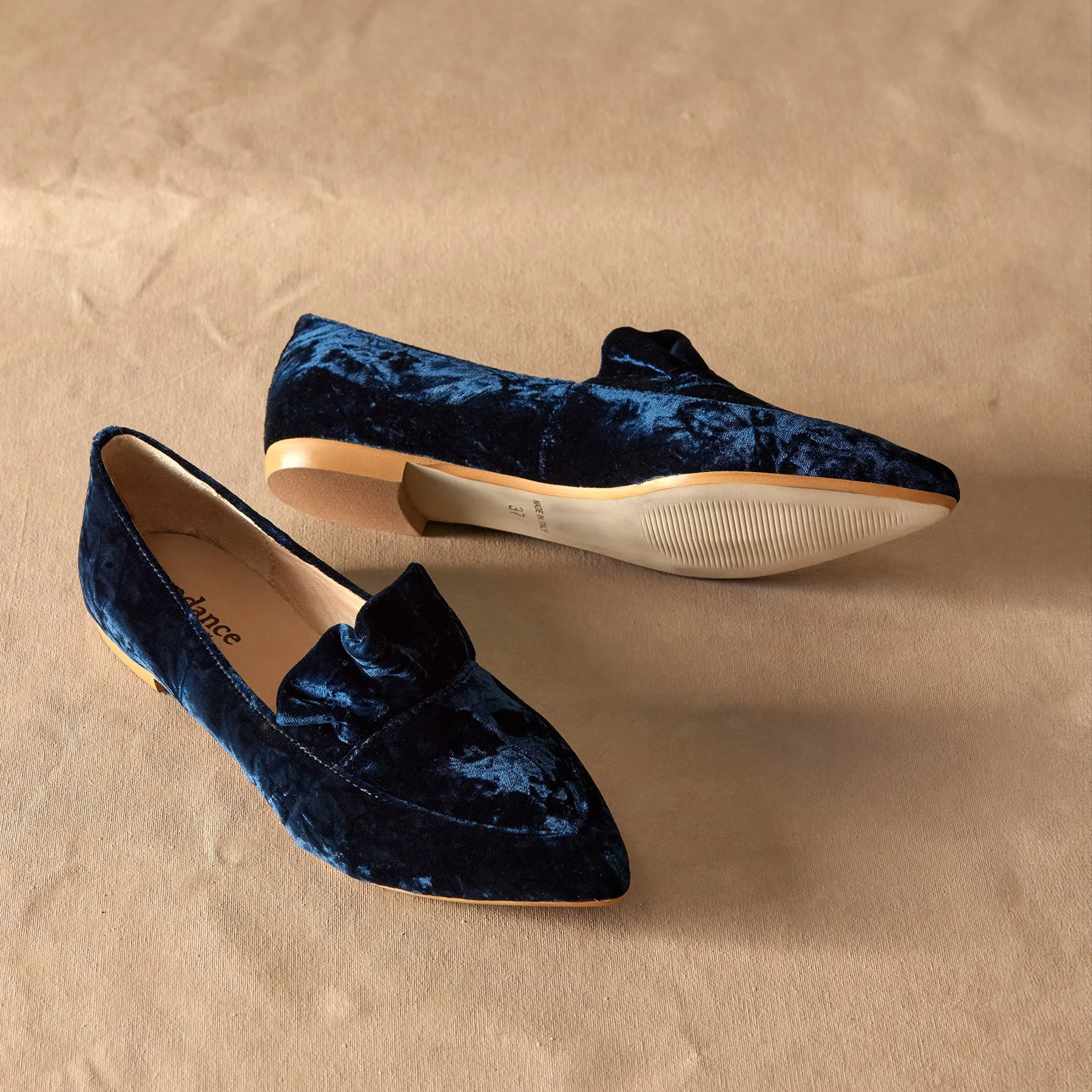 Chrystal Velvet Flats