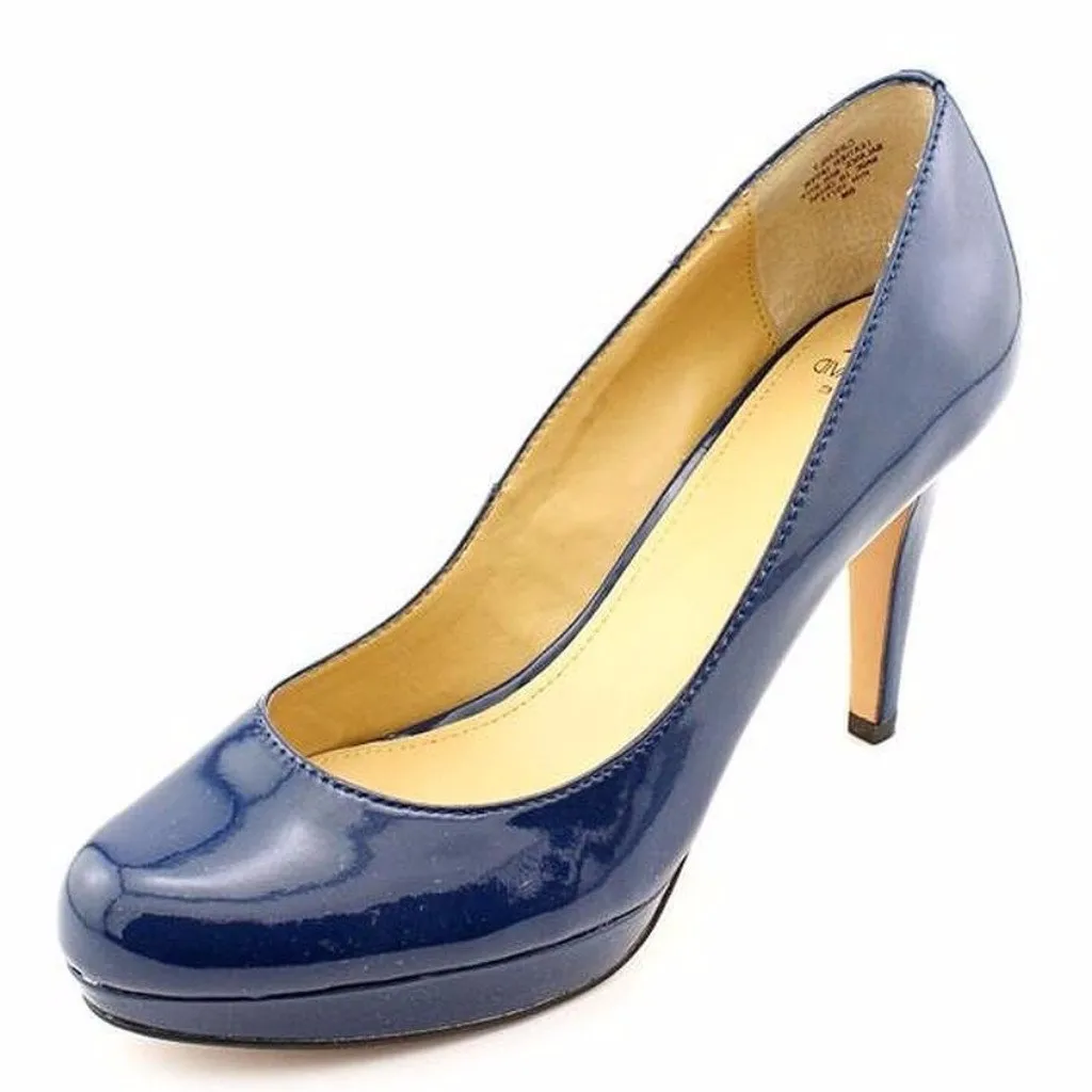 Circa Joan & David Pearly Patent Platform Pump,Light Navy (Women)