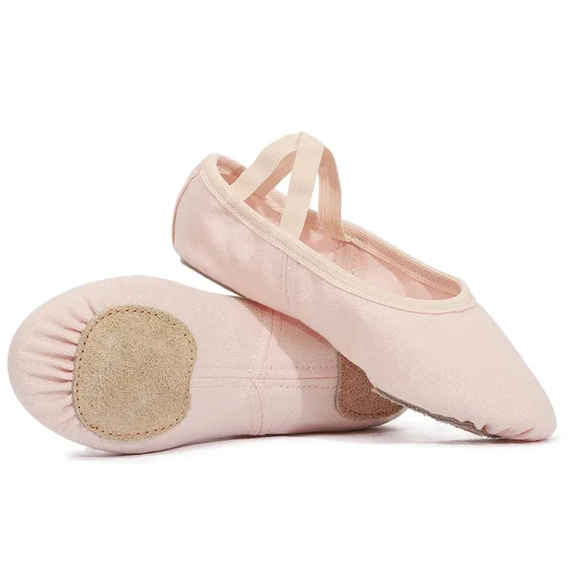 CLYFAN Professional Stretch Ballet Dance Shoe for Women Girls Split Soft Sole Canvas Ballet Slippers Elastic Fabric Ballet Shoes