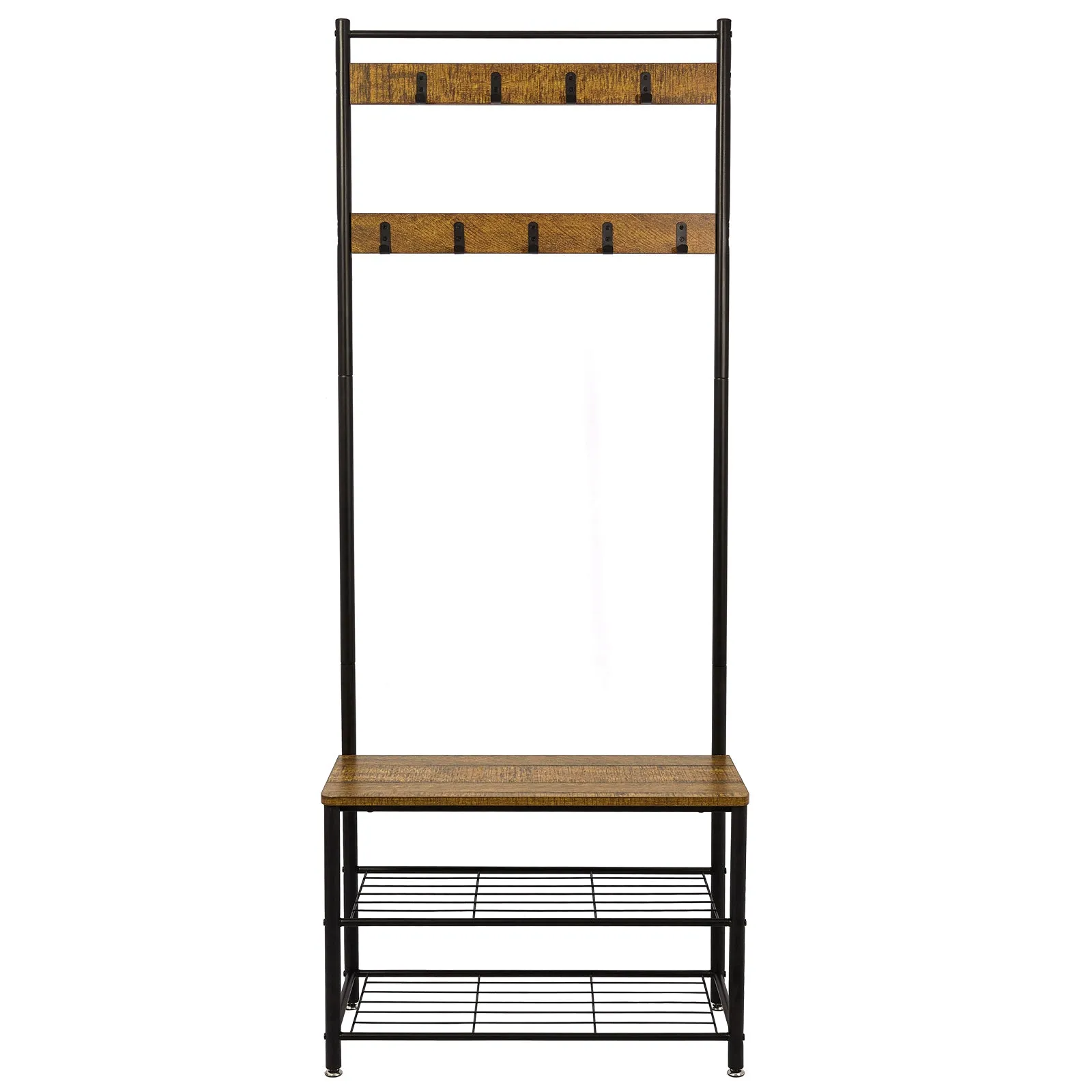 Coat Rack, Basic Type, with Shoe Storage Bench