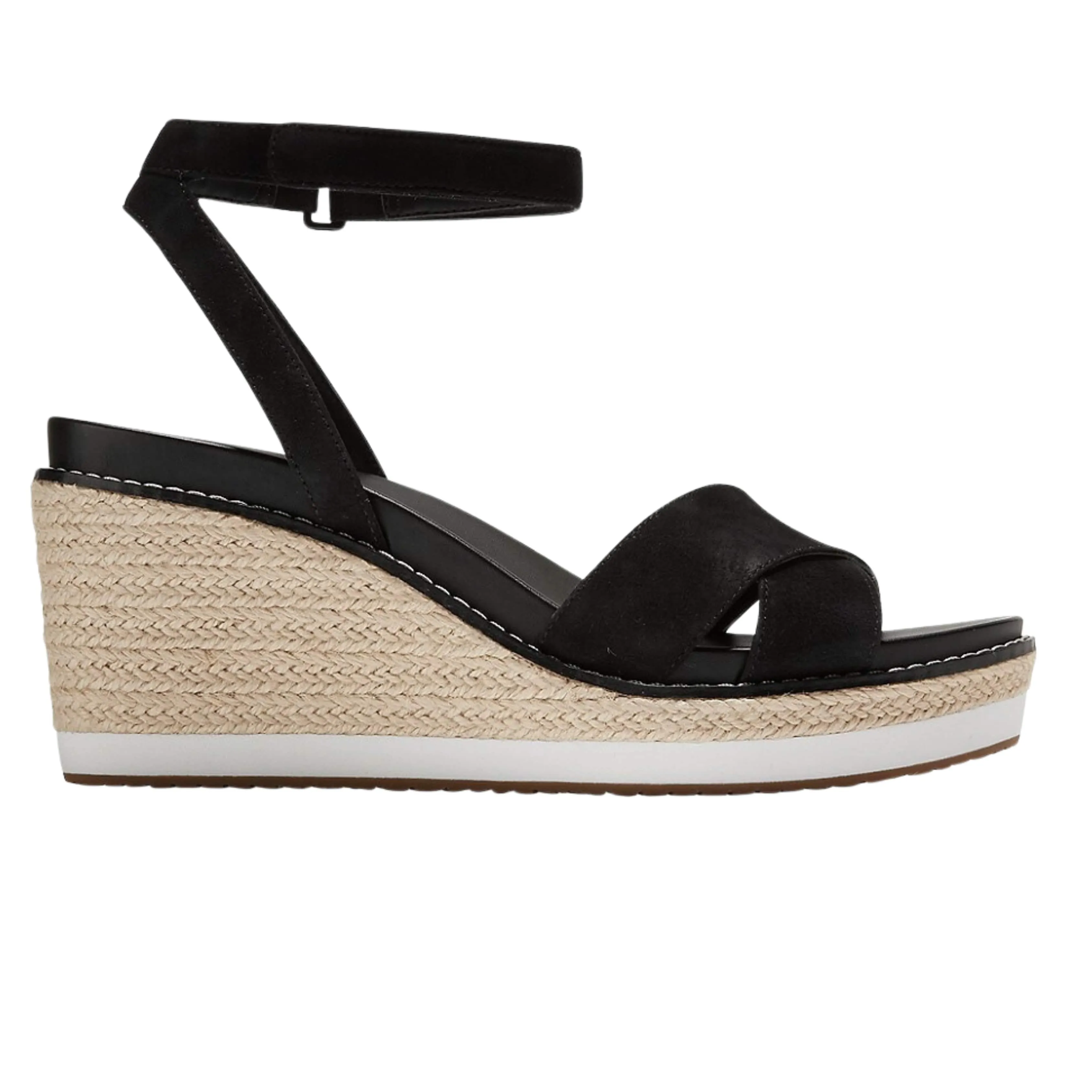 COLE HAAN -  Cloud Ankle Strap Espadrille Wedge Sandals